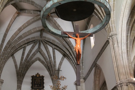 inside a former Catholic churchのeditorial素材