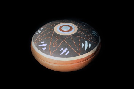 decorated pieces of pottery clay capsのeditorial素材