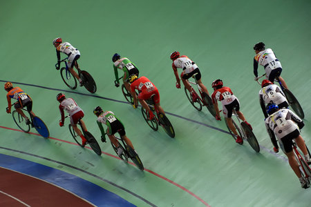 Galapagar, Spain - APRIL 6 - Spain Championship Indoor Track Cycling, APR, 6 2012 in Galapagar Spain