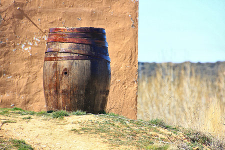 old oak cask for storing wine