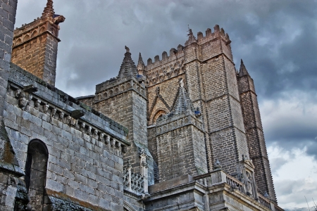 Cathedral city Avila, Spainの写真素材