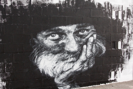 Madrid, SPAIN Sep 18 - graffiti drawn on the first day of the international festival event - Graffiti and Dance first international festival, Aqui huele a pintura ,Spain September 2012のeditorial素材