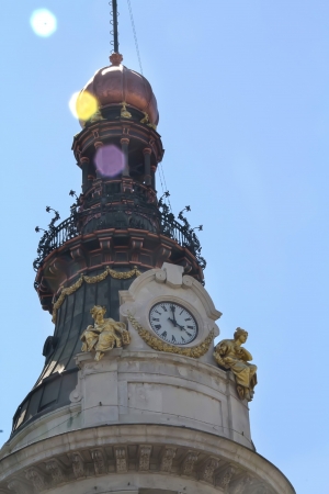 Old clock on top of a tower artisticのeditorial素材