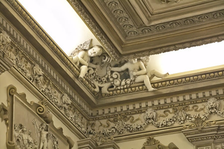 details of interior decoration old former casinoの写真素材