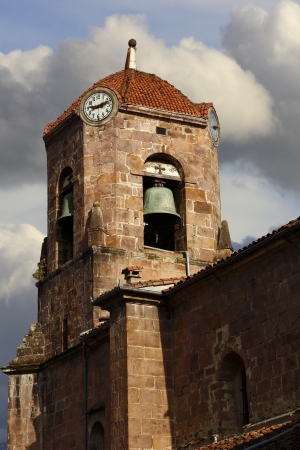 Old village church Extlar Navarre in Spainの写真素材