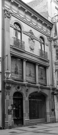 streets and buildings typical of the city of Palencia, Spainのeditorial素材