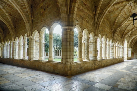 Cathedral and cloister of Our Lady of the Assumption in Santander, Spainのeditorial素材