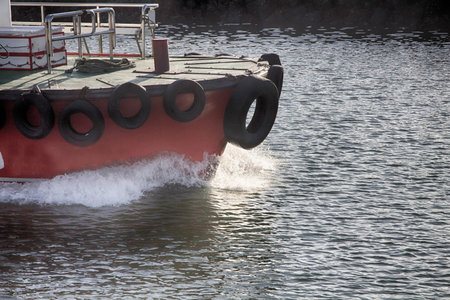 small boat ride for many passengers on the sea