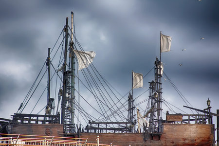 old pirate ship caravel