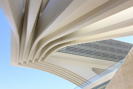 OVIEDO, SPAIN - JULY 07: Exhibition center Ciudad de Oviedo in Asturias. Was designed by architect Santiago Calatrava, inaugurated in May 2011 Spain, on Oviedo July 07, 2013のeditorial素材