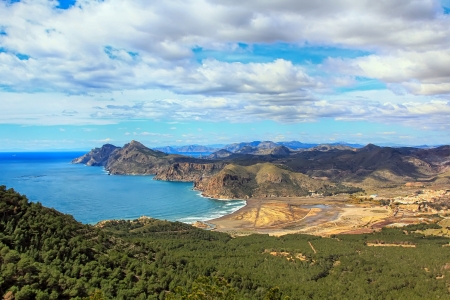 Portman Bay in Cartagena, Spainの写真素材