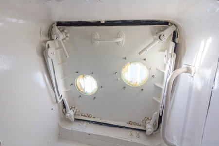 airtight hatch door of a ship
