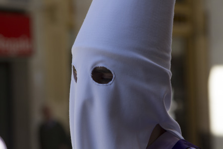 VALLADOLID, SPAIN - APRIL 18: International interest Fiestas de Santa typical week in Spain Nazarene processions and bands of music April 18, 2014 in Valladolid Spainのeditorial素材