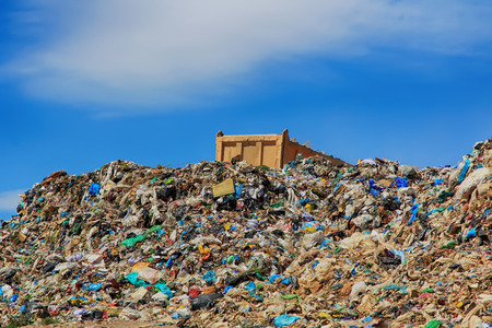 huge mountain of trashの写真素材