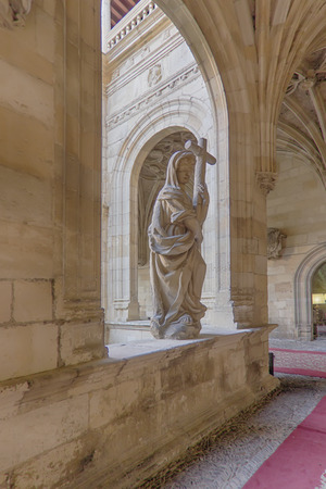 beautiful stone sculpture inside a monasteryのeditorial素材