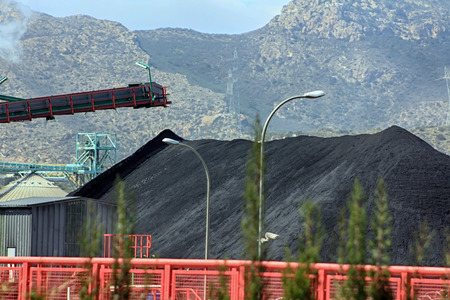 special crane to transport coal beltの写真素材
