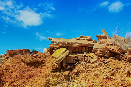 soil with a high content in reddish iron by the rust, desert aridoの写真素材