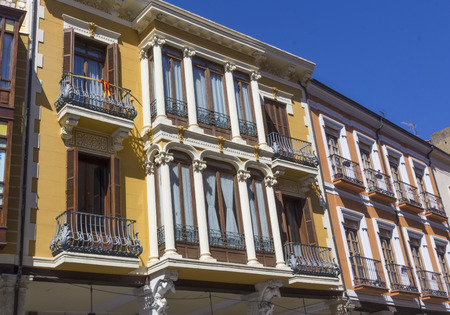 inverted roof tiles and chimneys typical of Segovia, Spainのeditorial素材