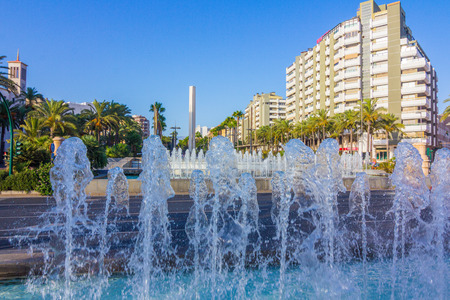 Park Fountain Nicolas Salmeron in Almeria, Spainのeditorial素材
