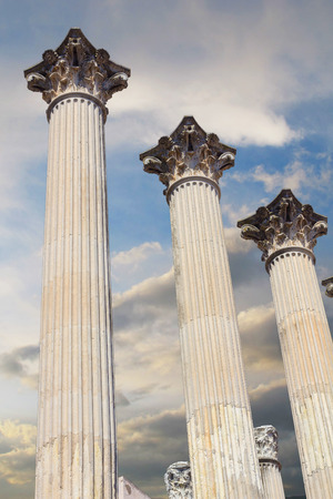 Roman columns of the second century before Christ in Cordoba, Spainの写真素材