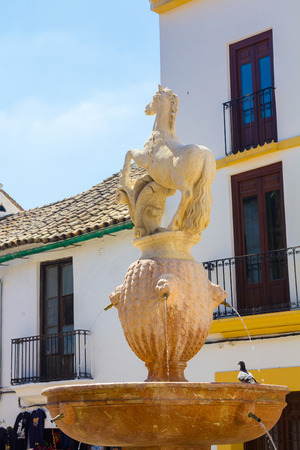 small decorative fountain in city of Cordoba, Spainの写真素材