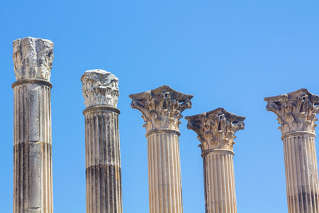 Roman columns of the second century before Christ in Cordoba, Spainの写真素材