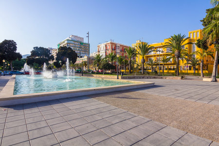 nice walking areas of Nicolas Salmeron Park Almeria, Spain