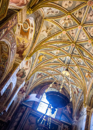 Arabic style highly decorated ceilings in the Mosque of Cordoba, Spainのeditorial素材