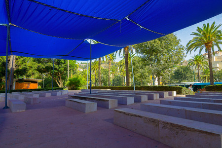 awnings and parasols for bleachersの写真素材