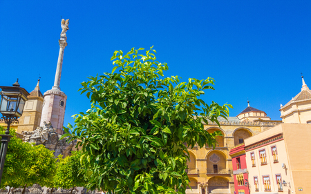 Monument to the Triumph of San Rafael in Cordoba, Spainの写真素材