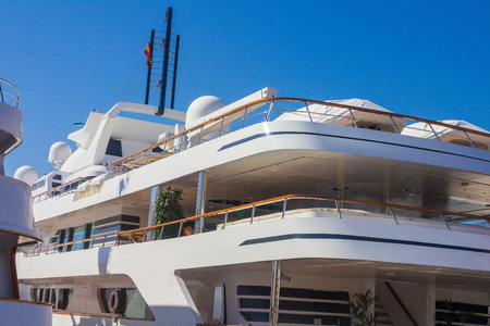 Marbella, Spain September 3, 2014: Lady Haya famous luxury yacht Saudi Royal family arrives at port on September, 3, 2014 in Marbella Spainのeditorial素材