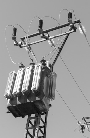 old tower electric transformerの写真素材