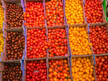 background with different fruit colors