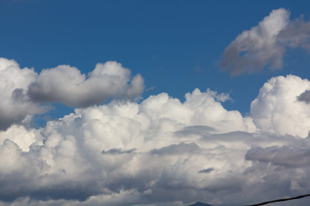 Big white clouds in the sky
