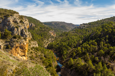 mountains and valleys of the Cuenca region, Spainの写真素材