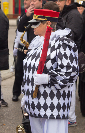 MADRID, SPAIN - February, 10: Carnival festivities with groups of people disguised on February, 10, 2017 in Madrid, Spainのeditorial素材