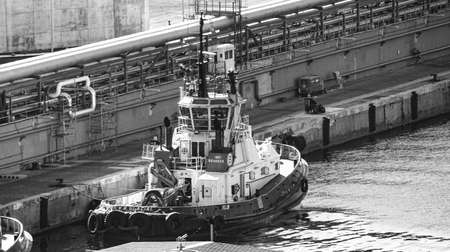 Cartagena, Spain; 09/16/2018: Tugboat of the port of Cartagenaのeditorial素材