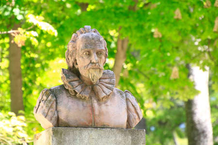 Elche, Spain; 10/03/2019: a bust of man carved in stoneのeditorial素材