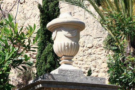 Bandstand in the Park of the pier in aviles Spainの写真素材