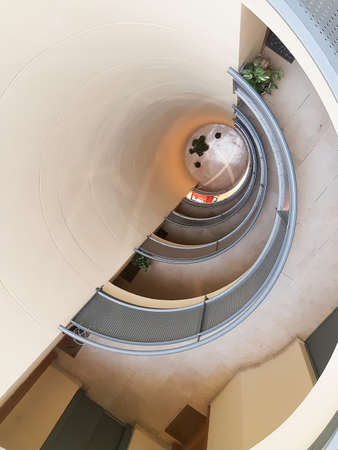 Madrid Spain; 10/15/2019: beautiful courtyard of a modern buildingのeditorial素材
