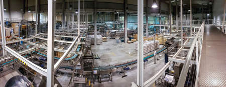 Madrid, Spain 06/14/2019: aluminum pipes and conduits of a food factoryのeditorial素材