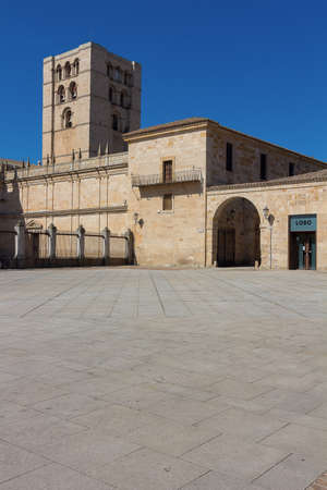 Famous Cathedral of the Savior, in Zamora, Spainの写真素材