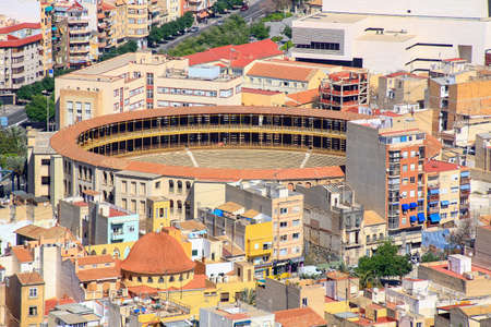 Alicante, Spain; 05/13/2018: aerial view of the Alicante bullringのeditorial素材
