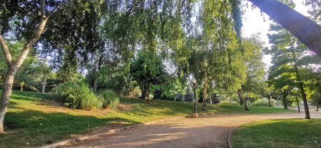 public park with grass areas