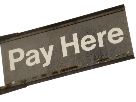 Pay Here Signの写真素材