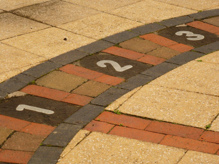 Numbers One Two Threeの写真素材