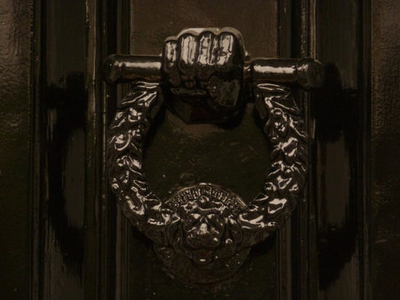 Black Door Knocker