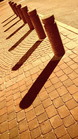 noon shadowの写真素材