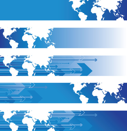 world bannersのイラスト素材