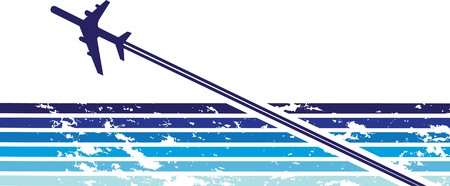 airplane in the skyのイラスト素材